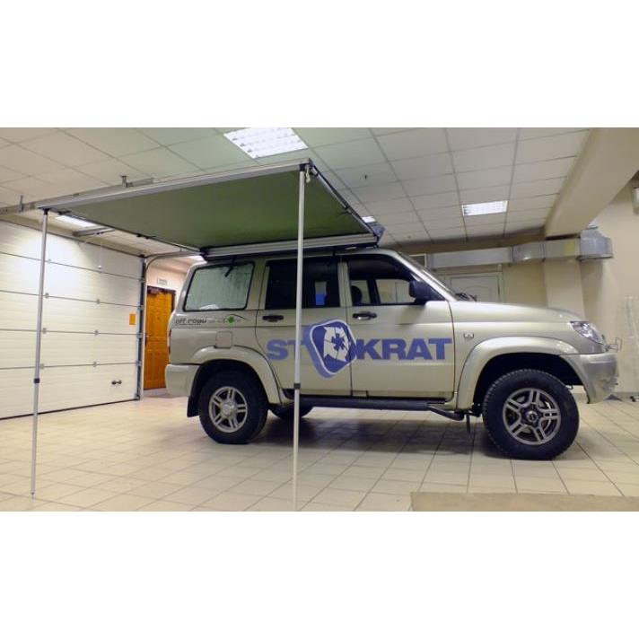 Компактный автомобильный навес (маркиза). Размер 2.5 м Х 2.0 м. Каркас - алюминий
