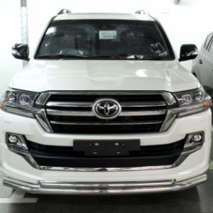 Защита переднего бампера d-76+60 радиусная двойная (LCN18_4.1EXL)