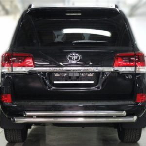 Защита заднего бампера радиусная двойная d-76+60 (LCN2015_13)