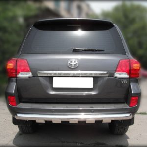 Защита заднего бампера радиусная d-76 с доп.накладками (LCN_11.1)