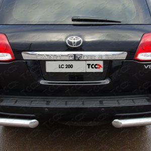 Защита задняя (уголки овальные) 75х42 мм для TOYOTA Land Cruiser 200 2012-2015