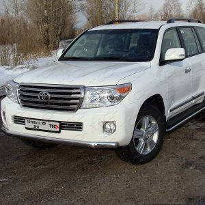 Защита передняя нижняя (длинная) 75х42 мм для TOYOTA Land Cruiser 200 2012-2015