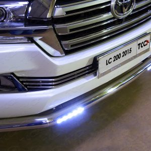 Защита передняя нижняя (с ДХО) 76,1 мм для TOYOTA Land Cruiser 200 2015- (кроме EXECUTIVE)