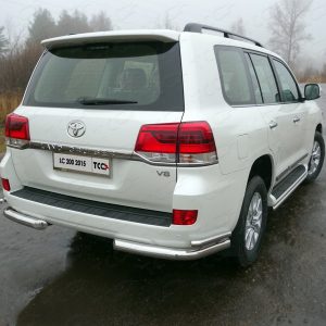 Защита задняя (уголки двойные) 76,1/42,4 мм для TOYOTA Land Cruiser 200 2015- (кроме EXECUTIVE)
