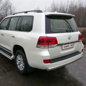 Защита задняя (овальная) 75х42 мм для TOYOTA Land Cruiser 200 2015- (кроме EXECUTIVE)