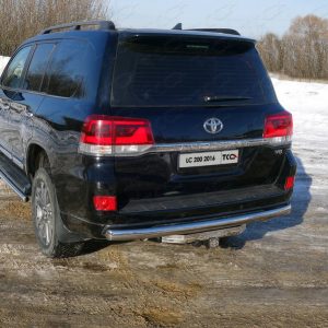 Защита задняя (овальная) 75х42 мм для TOYOTA Land Cruiser 200 EXECUTIVE 2016-2018