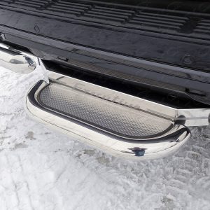 Задняя подножка (нерж. лист) 60,3 мм (под фаркоп) для TOYOTA Land Cruiser 200 EXECUTIVE 2016-2018