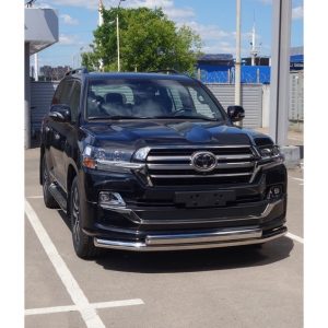 Защита передняя нижняя (двойная) 76,1/75 мм для автомобиля TOYOTA Land Cruiser 200 EXECUTIVE LOUNGE 2018-