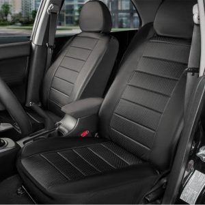 Авточехлы Универсальные на сидение автомобиля со съемными подголовниками (2 места), рисунок строчка
