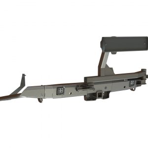 Бампер силовой задний Toyota Land Cruiser 300 квадрат, калитка центр, птф